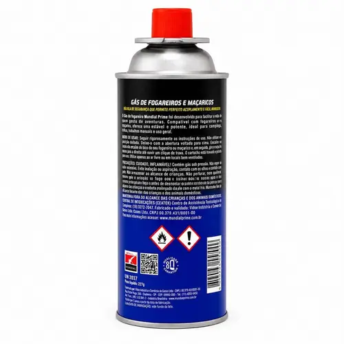 KIT CARTUCHO GÁS 200G MUNDIAL PRIME