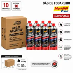 KIT CARTUCHO GÁS 200G MUNDIAL PRIME