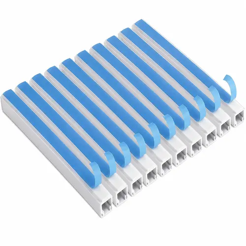 KIT COM 10 UNDS CANALETA 2MT BRANCA C/ DIVISORIA 10X10