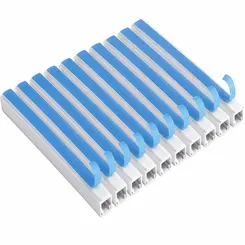 KIT COM 10 UNDS CANALETA 2MT BRANCA C/ DIVISORIA 10X10