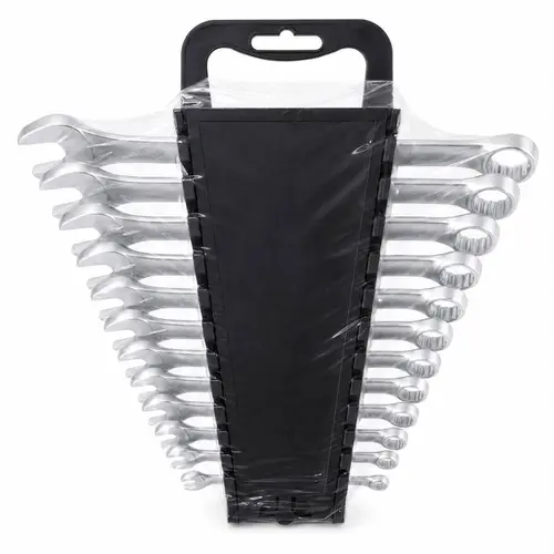JOGO DE CHAVE COMBINADA CROMO VANADIO CROMO FOSCO 12PCS 6 - 22MM