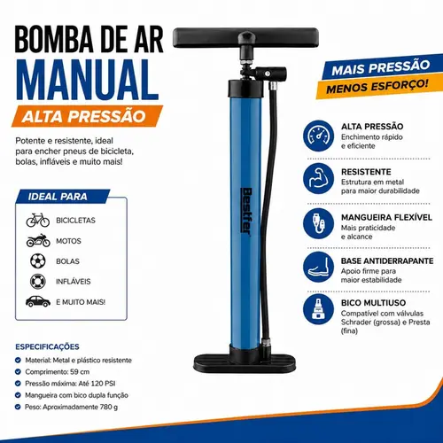 BOMBA DE AR DE MAO (SIMPLES)