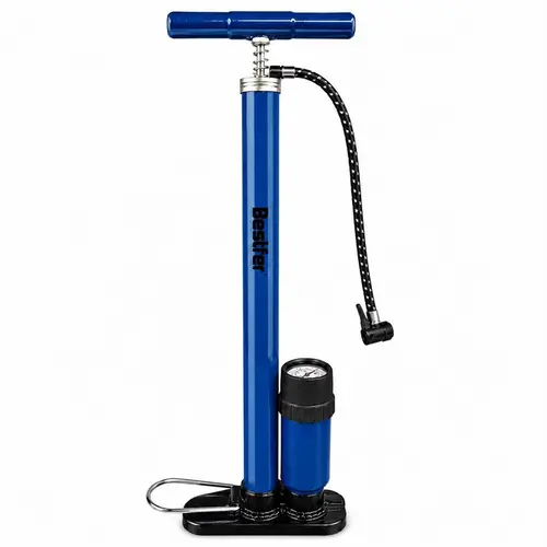 BOMBA DE BICICLETA C/MANOMETRO C/ADAPT P BICO FINO 60CM