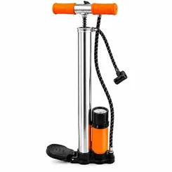 BOMBA DE BICICLETA C/MANO PUNHO METAL EMB (PE PRETO) 59CM