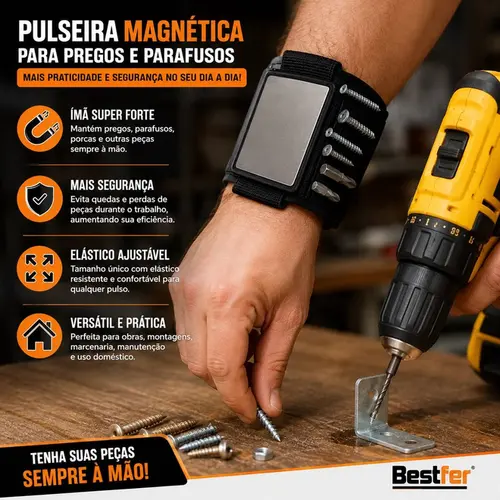 PULSEIRA MAGNETICA PARA PREGOS E PARAFUSOS