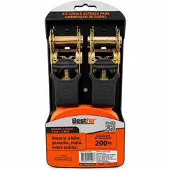 KIT CATRACA P/AMARRACAO DE CARGA 200KG 2,5CMX4,5M 2PC