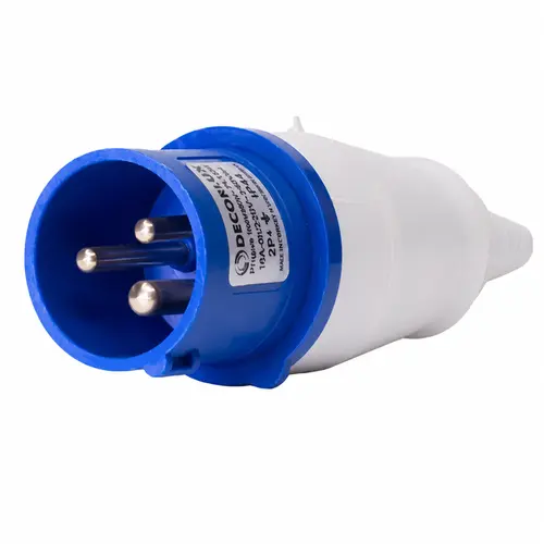 PLUGUE INDUSTRIAL PLASTICO 32A 220240V 2P+T 6H IP44
