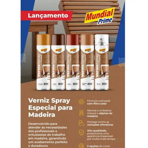 VERNIZ SPRAY DE MADEIRA C/ PROTEÇAO UV