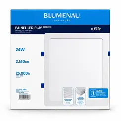 PLAFON QUADRADO EMBUTIR 218mm LED 6.500K