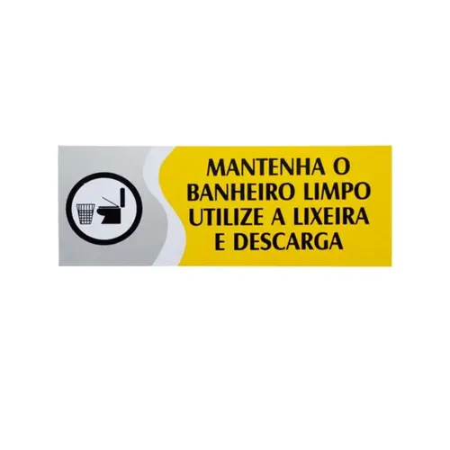 MANTER O BANHEIRO LIMPO PEQUENO PL EM PS 20 X 7CM 1UN