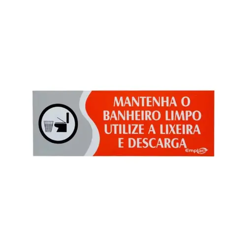 MANTER O BANHEIRO LIMPO PEQUENO PL EM PS 20 X 7CM 1UN