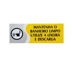 MANTER O BANHEIRO LIMPO PEQUENO PL EM PS 20 X 7CM 1UN