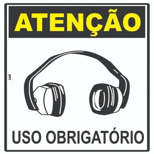 USO OBRIGATORIO PROTETOR AURICULAR E.P.I. PL EM PS 20 X 15CM 1UN