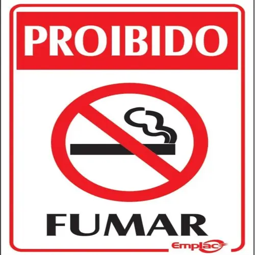 PROIBIDO FUMAR E.P.I. PL EM PS  20 X 15CM 1UN