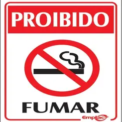 PROIBIDO FUMAR E.P.I. PL EM PS  20 X 15CM 1UN