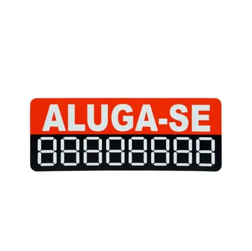 ALUGA-SE PEQUENO VERMELHA PL EM PS  20 X 7CM 1UN