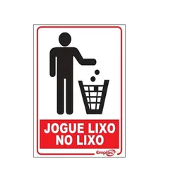 JOGUE LIXO NO LIXO E.P.I. PL EM PS 20 X 15CM 1UN