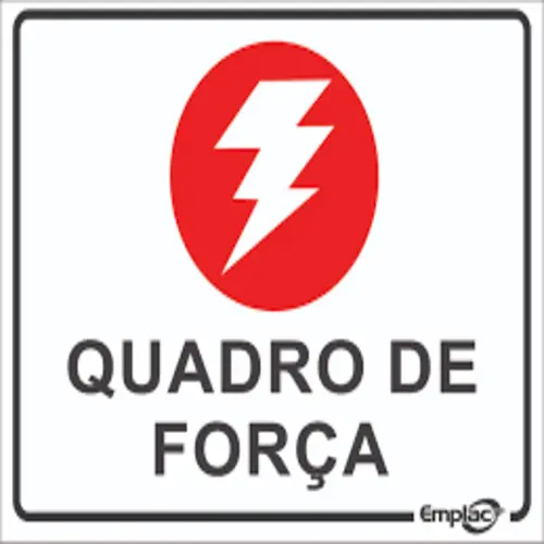 QUADRO DE FORCA E.P.I. PL EM PS 20 X 15CM 1UN