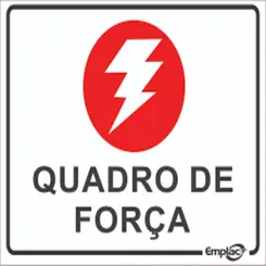 QUADRO DE FORCA E.P.I. PL EM PS 20 X 15CM 1UN