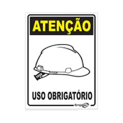USO OBRIGATORIO DE CAPACETE E.P.I. PL EM PS 20 X 15CM 1UN