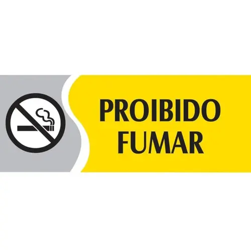 PROIBIDO FUMAR PEQUENO PL EM PS 20 X 7CM 1UN
