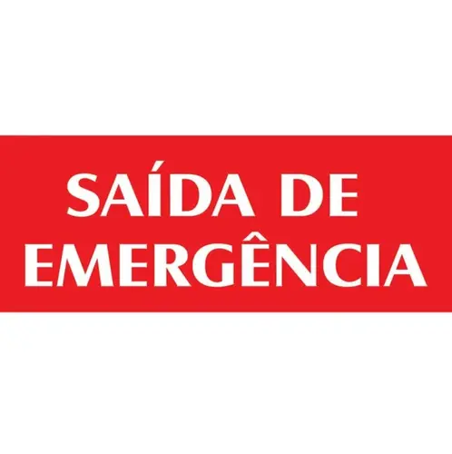 SAIDA DE EMERGENCIA PEQUENO PL EM PS 20 X 7CM 1UN