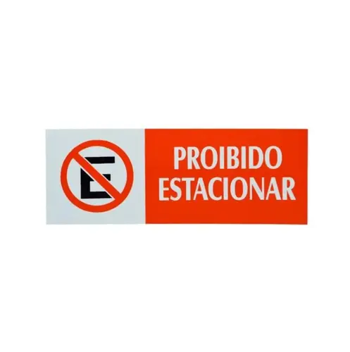 PROIBIDO ESTACIONAR PEQUENO VERMELHA PL EM PS 20 X 7CM 1UN