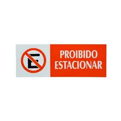 PROIBIDO ESTACIONAR PEQUENO VERMELHA PL EM PS 20 X 7CM 1UN