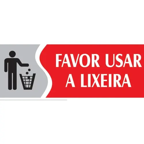 FAVOR USAR A LIXEIRA PEQUENO PL EM PS 20 X 7CM  1UN