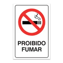 PROIBIDO FUMAR MX PL EM PS 30 X 20CM 1UN
