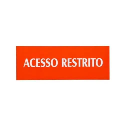 ACESSO RESTRITO A FUNCIONARIOS PEQUENO PL EM PS 20 X 7CM 1UN