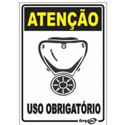 USO OBRIGATORIO DE MASCARA E.P.I. PL EM PS 20 X 15CM 1UN