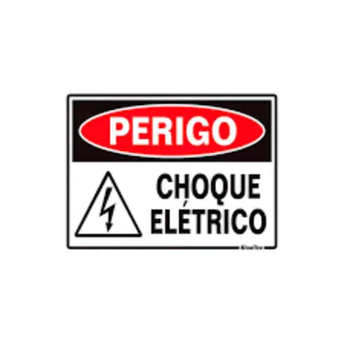 PERIGO CHOQUE ELETRICO E.P.I. PL EM PS 20 X 15CM 1UN