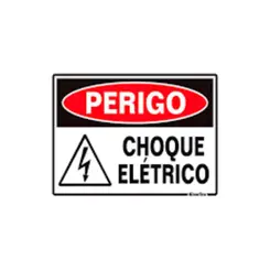 PERIGO CHOQUE ELETRICO E.P.I. PL EM PS 20 X 15CM 1UN