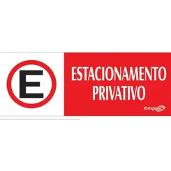 ESTACIONAMENTO PRIVATIVO PEQUENO VERMELHA PL EM PS 20 X 7CM  1UN