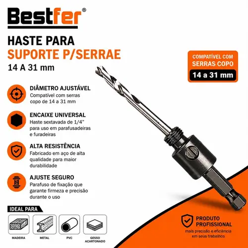 HASTE SUPORTE P/ SERRA COPO 14 A 30