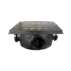 CAIXA DE INSPECAO TAMPA QUADRADA 40X40 PRETO REFORÇADA