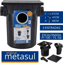 CAIXA GORDURA C/REFIL SIFONADA 42L REFORÇADA