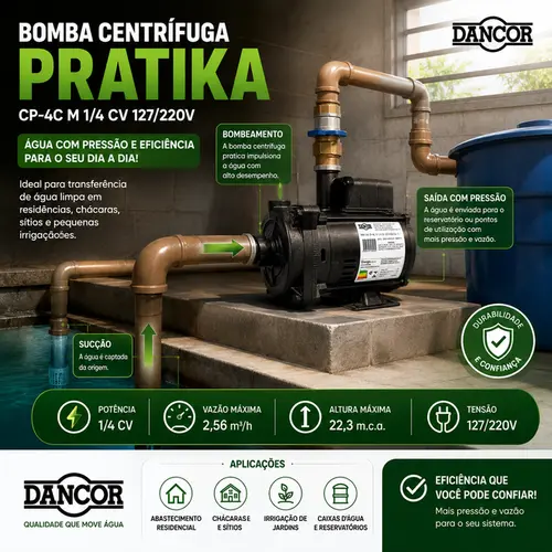 BOMBA CENTRIFUGA PRATIKA (CP-4COLA)