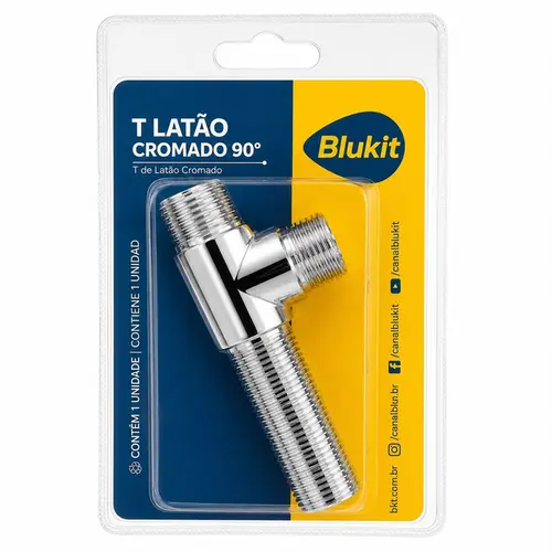 TE 90° C/ SAIDA P/ TORNEIRA CROMADO 1/2"