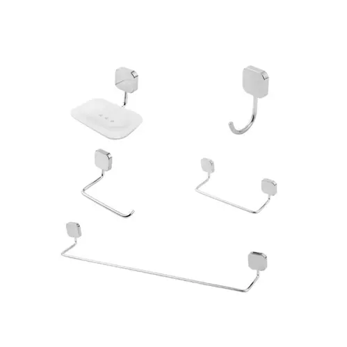 KIT ACESSORIOS P/BANHEIRO 5 PEÇAS 3850 QUADDRI