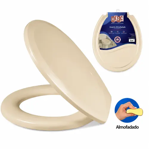 ASSENTO SANITÁRIO ALMOFADADO OVAL