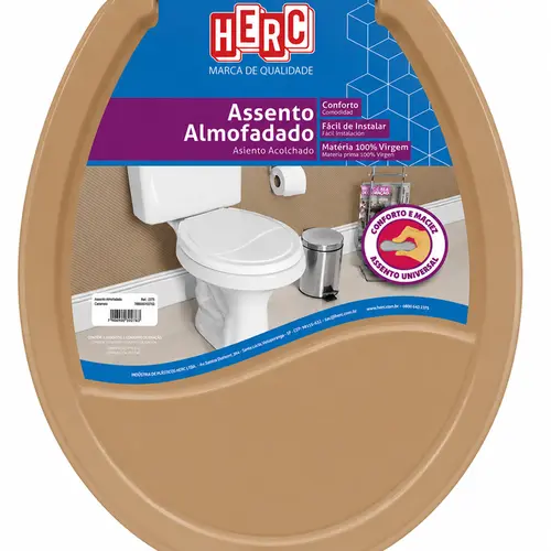 ASSENTO SANITÁRIO ALMOFADADO OVAL