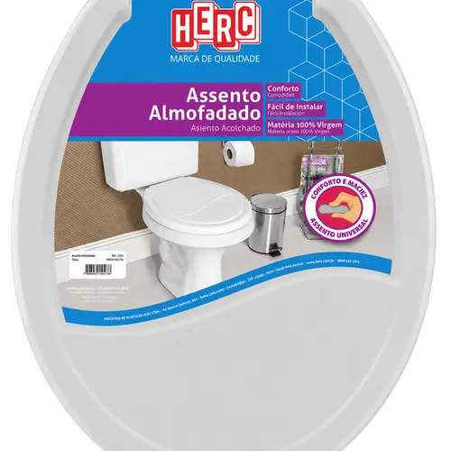 ASSENTO SANITÁRIO ALMOFADADO OVAL