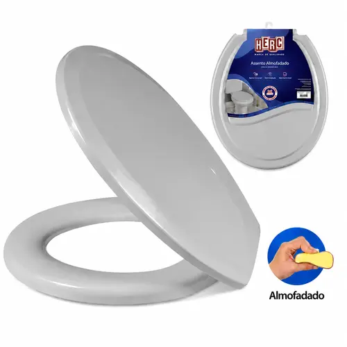 ASSENTO SANITÁRIO ALMOFADADO OVAL