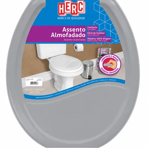 ASSENTO SANITÁRIO ALMOFADADO OVAL