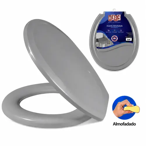 ASSENTO SANITÁRIO ALMOFADADO OVAL