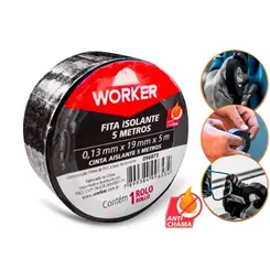 FITA ISOLANTE ANTI CHAMA 19MMX05M