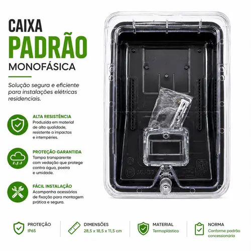 CAIXA PADRÃO (MONOFÁSICA PVC)