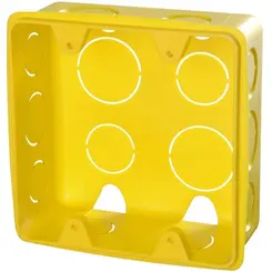 CAIXA DE LUZ 4 X 4 AMARELA QUADRADO